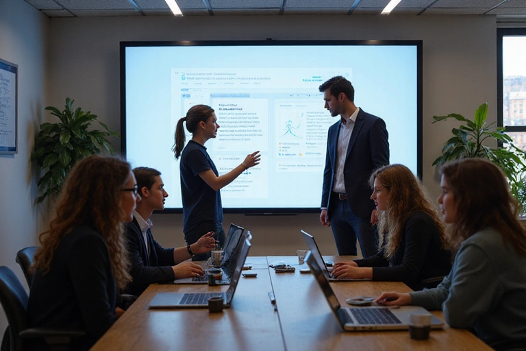 Early team collaboration in a modern office