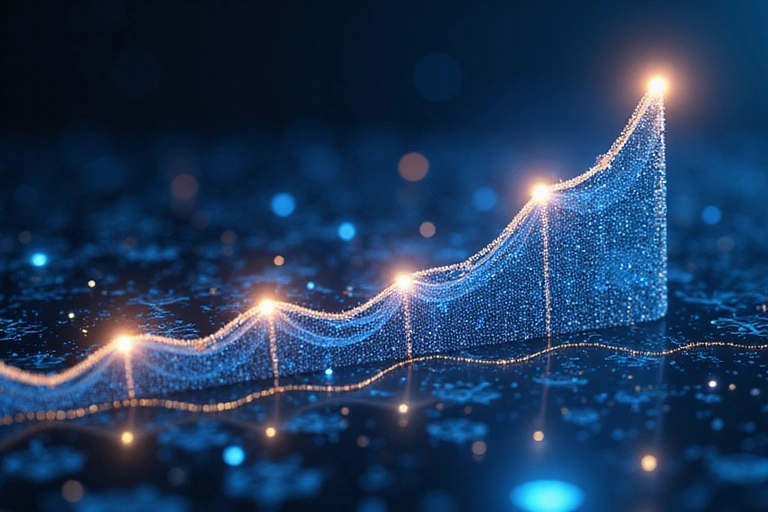 Financial data visualization with AI overlay