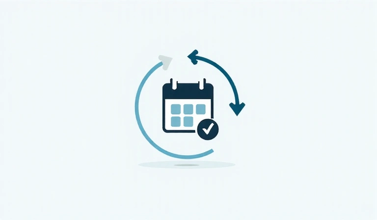Calendar icon with update symbol