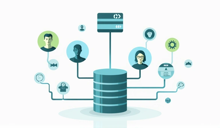 Data collection icons representing various types of information